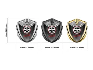 Metal Domed Emblem Racing Style Glossy Domed